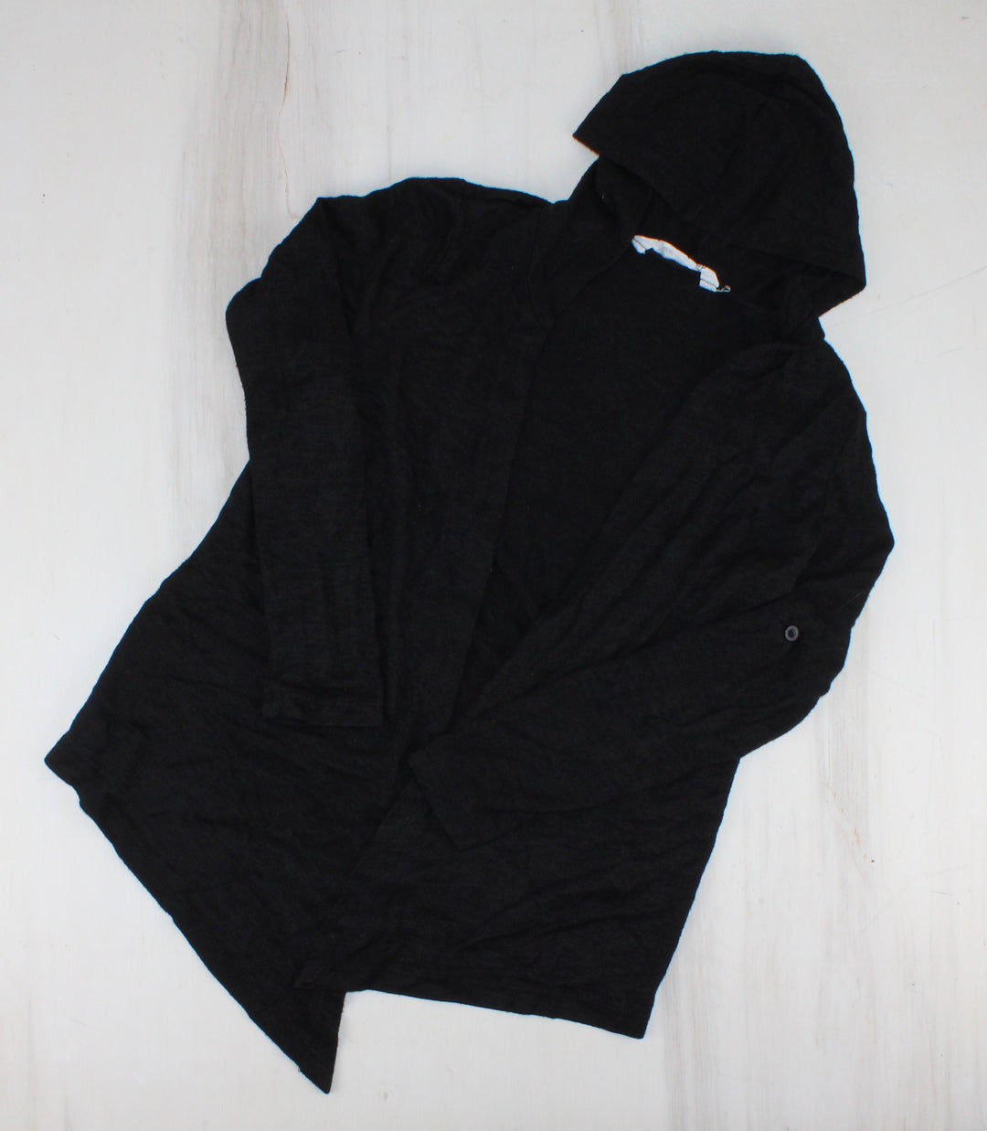 URBAN KIDS BLACK HOODED SWEATER 7/8Y PRE-LOVED