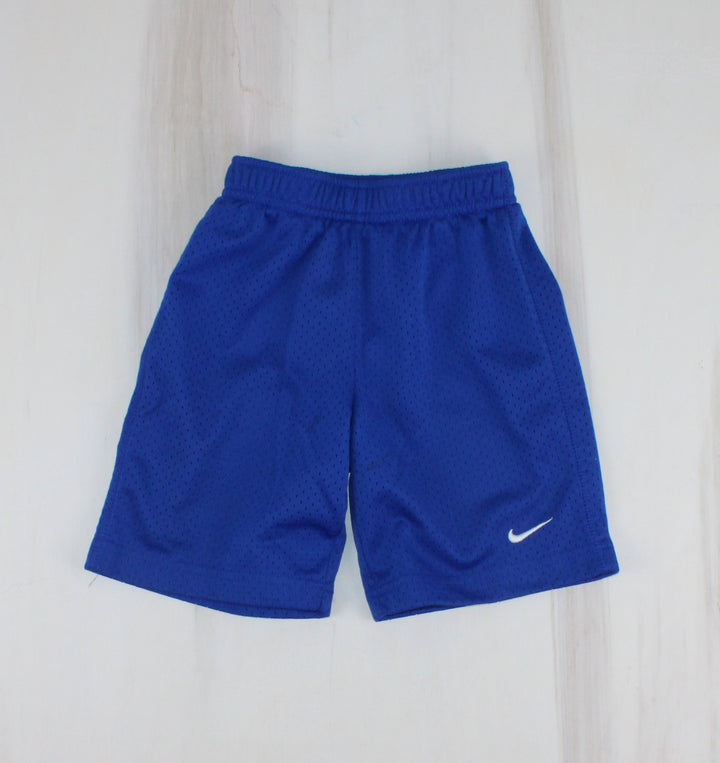 NIKE BLUE ATHLETIC SHORTS 4Y PRE-LOVED (Play Cond.)