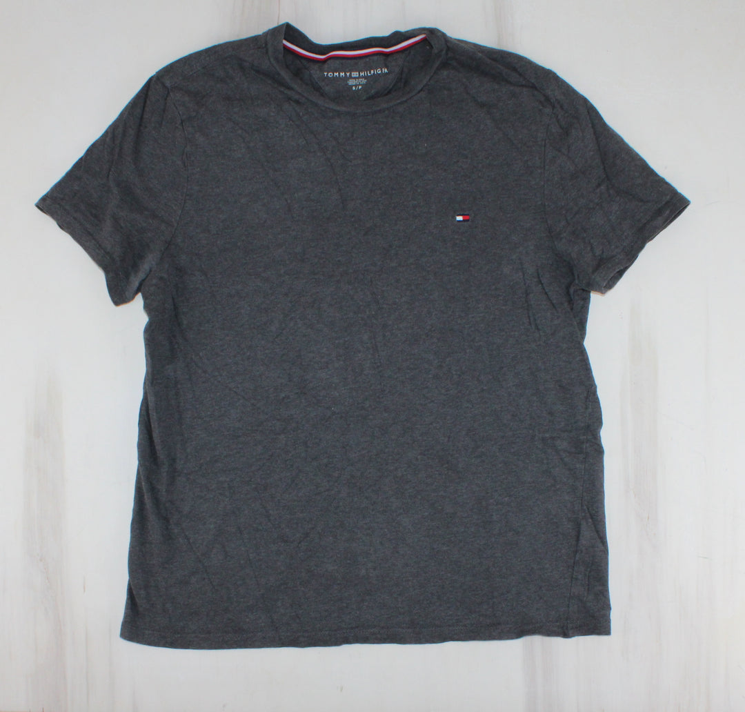 TOMMY HILFIGER GREY TOP MENS SMALL PRE-LOVED