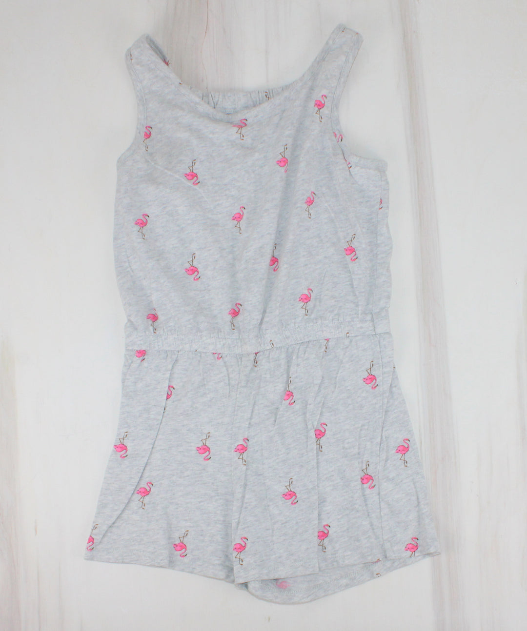 OLD NAVY FLAMINGO ROMPER GIRLS 10Y PRE-LOVED