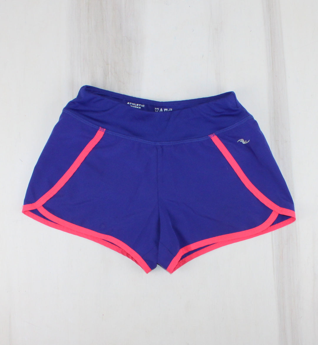 ATHLETIC WORKS PURPLE SHORTS 7/8Y PRE-LOVED