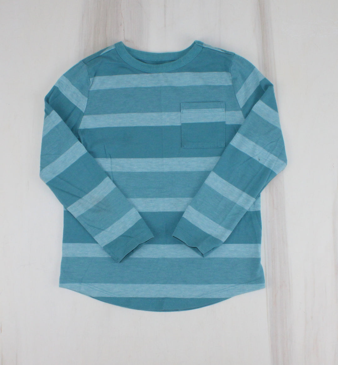 OLD NAVY BLUE STRIPED TOP 5Y PRE-LOVED