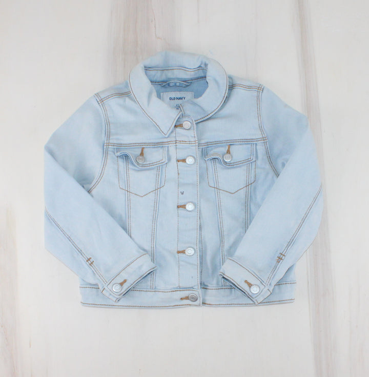 OLD NAVY LIGHT WASH DENIM JACKET 4Y PRE-LOVED (Play Cond.)