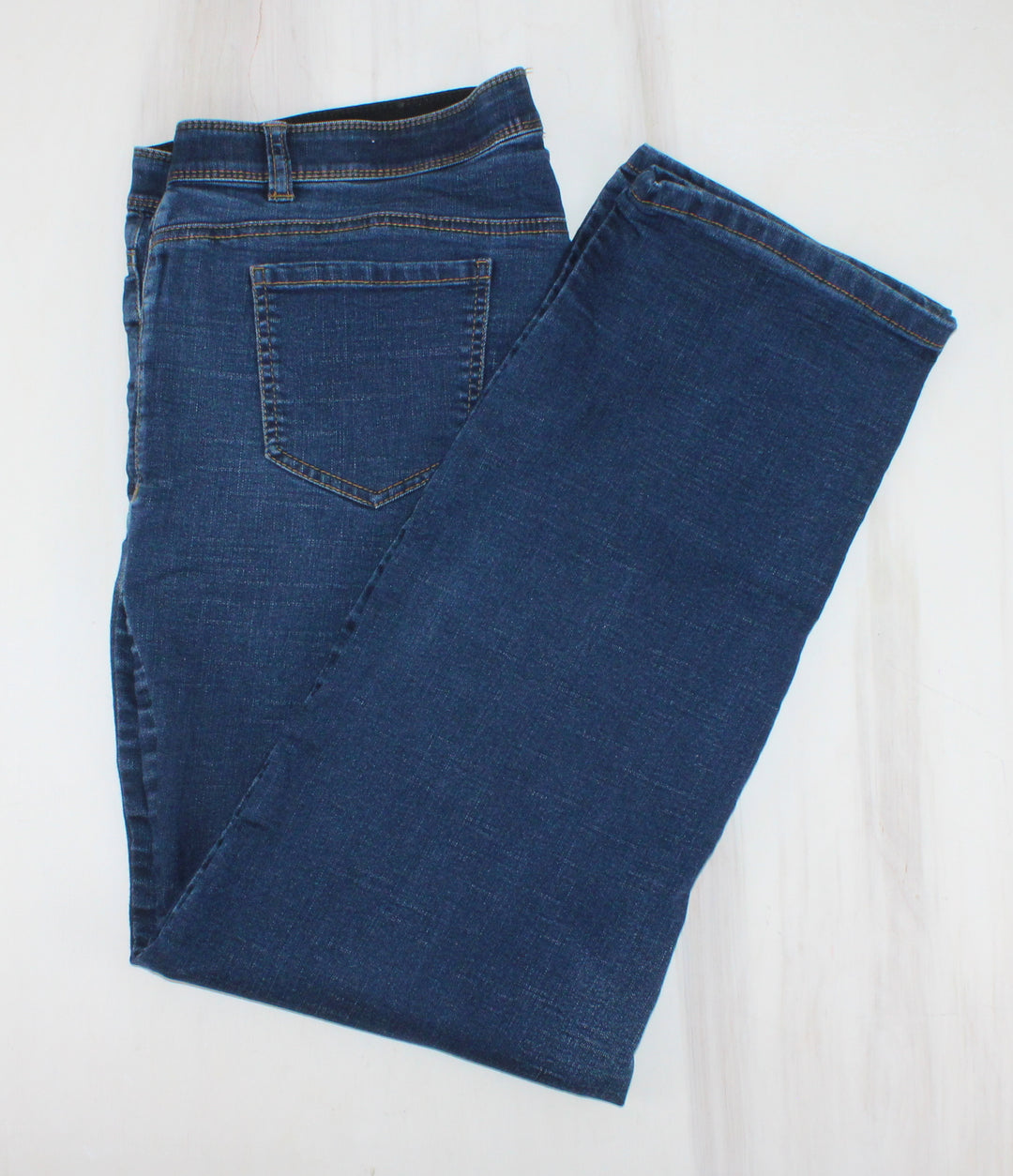 ALIA DARK WASH ELASTIC WAISTBAND JEANS LADIES SIZE 18 EUC