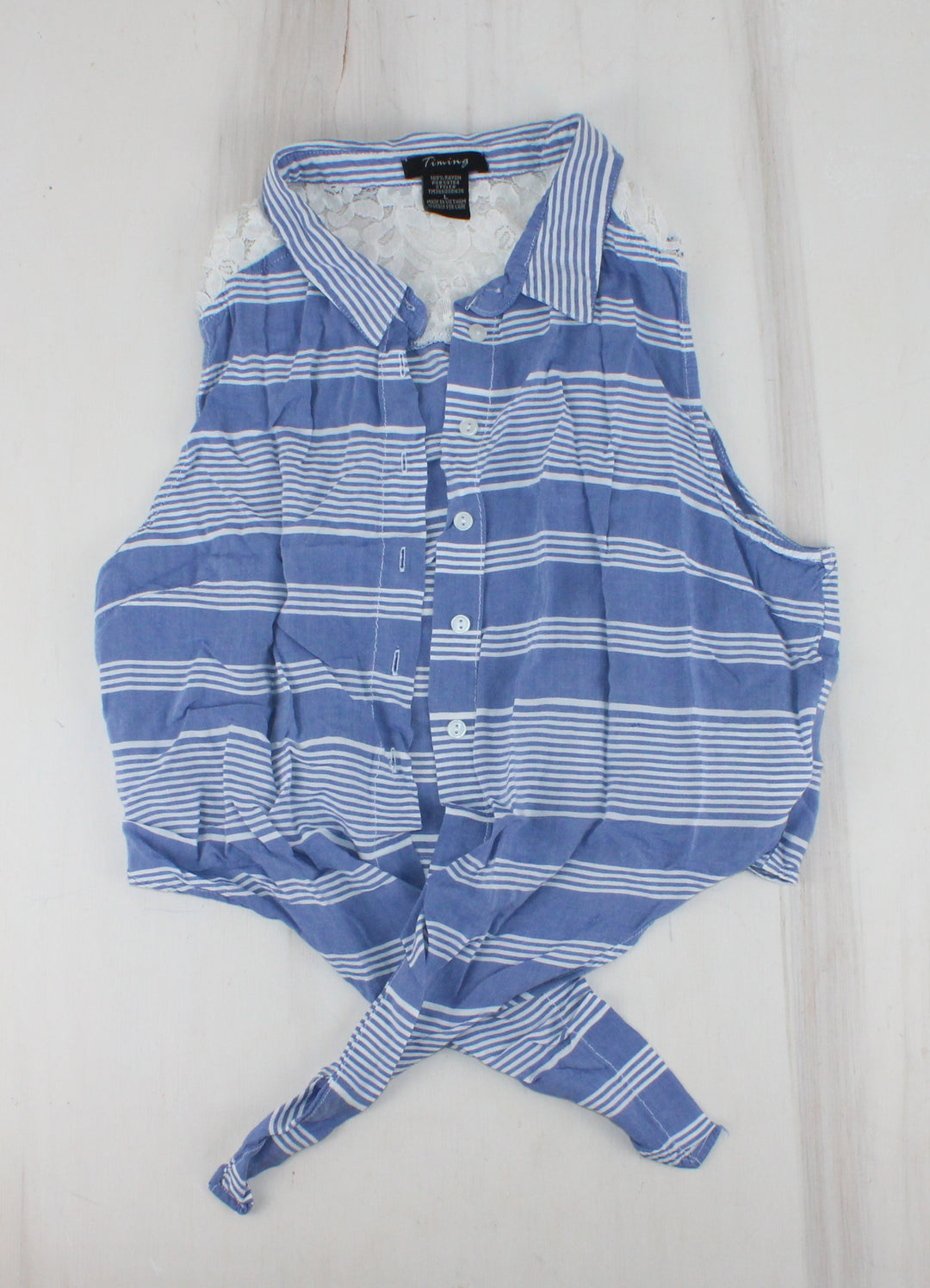 TIMING TIE UP STRIPED TOP KIDS LARGE PRE-LOVED