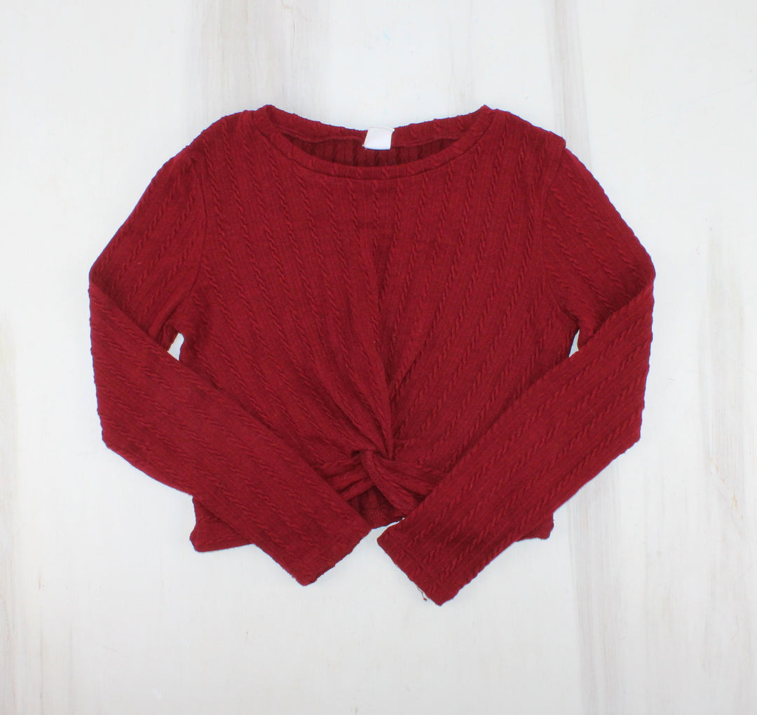 SHEIN MAROON TOP 9Y PRE-LOVED