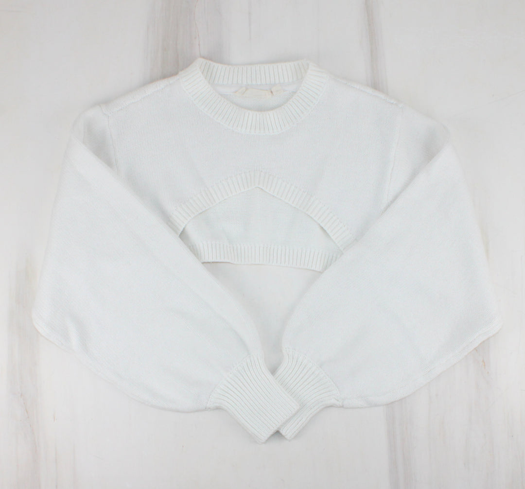 ECO DESIGN WHITE SWEATER LADIES SMALL PRE-LOVED