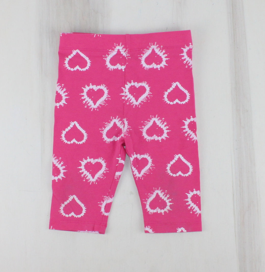 JOE FRESH PINK HEART LEGGINGS 12-18M PRE-LOVED