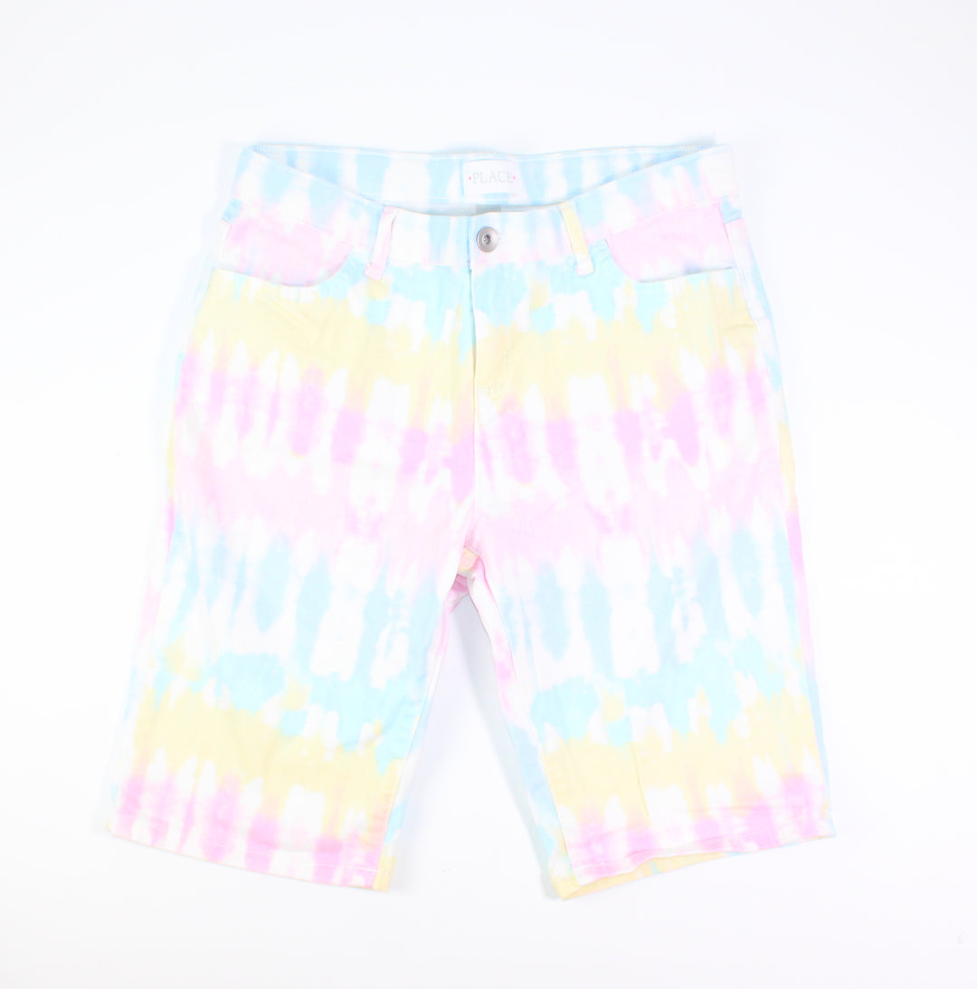 TCP VERTICAL TIE DYE SHORTS 14Y PRE-LOVED