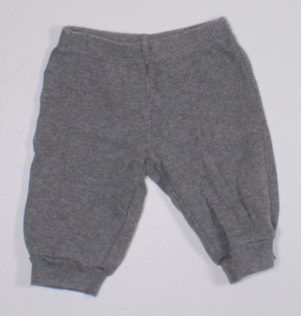 CARTERS WAFFLE GREY PANTS 3M EUC